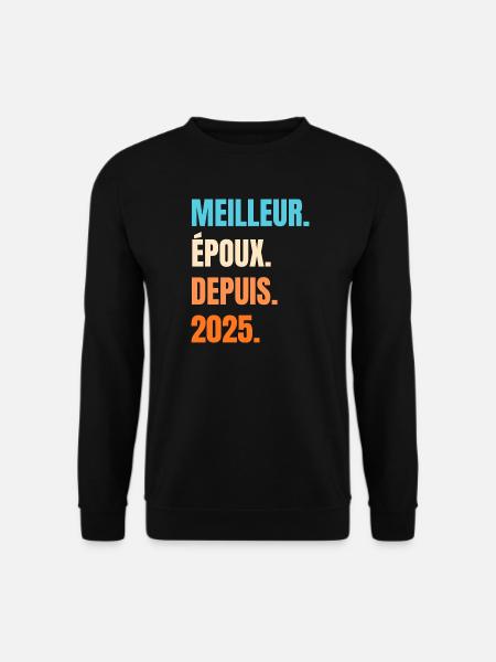 Best Husband Since 2025 Gift Husband - Unisex Sweatshirt - black