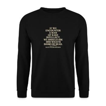 In praise of rare intelligence - Unisex Sweatshirt - black - Front - Alina (178cm) & Michal (187cm)