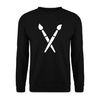 Brush, Painting, Art Symbol - Unisex Sweatshirt - black - Front - Alina (178cm) & Michal (187cm)