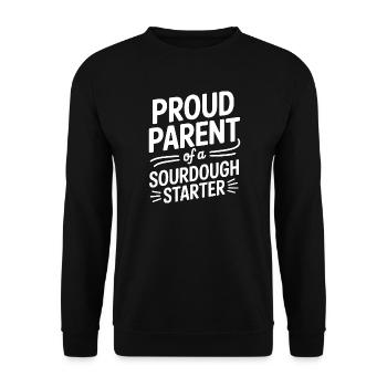 Parent fier d’un levain au levain - Sweat-shirt Unisexe - noir - Devant - Alina (178cm) & Michal (187cm)