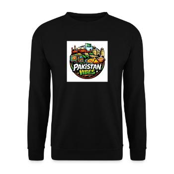 Pakistan Streetwear Culture Logo – Urban Heritage - Sweat-shirt Unisexe - noir - Devant - Alina (178cm) & Michal (187cm)