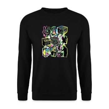 Pyrotechnician Pyro - Unisex Sweatshirt - black - Front - Alina (178cm) & Michal (187cm)
