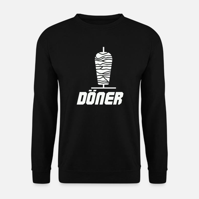 Döner Spieß Icon Schwarz-Weiß - Unisex Pullover - Schwarz