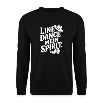 Line Dance Mein Spirit - Sweat-shirt Unisexe - noir - Devant - Alina (178cm) & Michal (187cm)