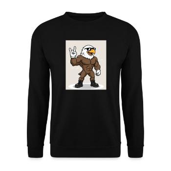 Stark & Cool – Tierischer Power Style - Unisex Pullover - Schwarz - Vorne - Alina (178cm) & Michal (187cm)