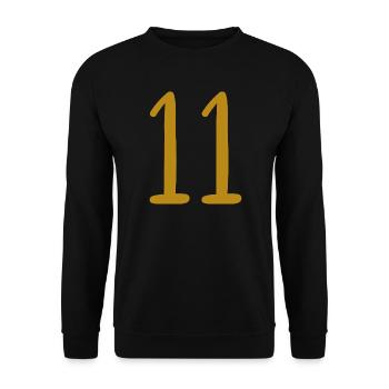 11 - Unisex Sweatshirt - black - Front - Alina (178cm) & Michal (187cm)