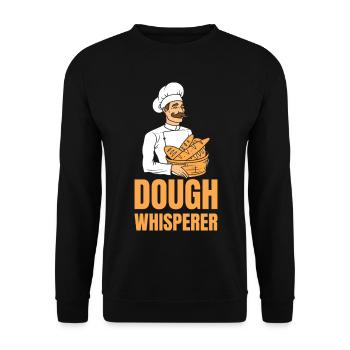 Bäcker Dough Whisperer - Unisex Pullover - Schwarz - Vorne - Alina (178cm) & Michal (187cm)