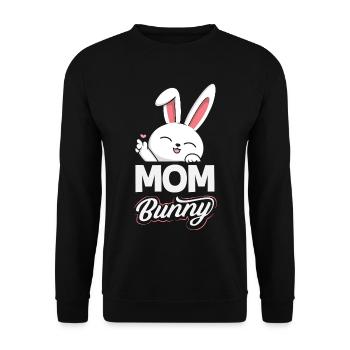 Joyeuse Pâques, douce chasse aux œufs du lapin, œufs de Pâques - Sweat-shirt Unisexe - noir - Devant - Alina (178cm) & Michal (187cm)