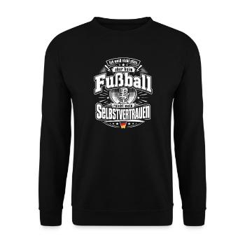 Selbstvertrauen reicht - Unisex Pullover - Schwarz - Vorne - Alina (178cm) & Michal (187cm)