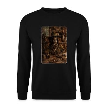 Hunter's Pride - German Longhair - Unisex Sweatshirt - black - Front - Alina (178cm) & Michal (187cm)