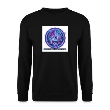 Unleash Creation – Future Innovator - Unisex Sweatshirt - black - Front - Alina (178cm) & Michal (187cm)