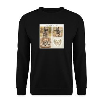 Sable German Shepherd Dog Mom Gift Shirt - Unisex Sweatshirt - black - Front - Alina (178cm) & Michal (187cm)