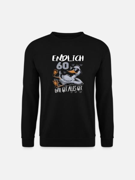 Geburtstag Ente Gut Alles Gut 60 Jahre Comic - Unisex Pullover - Schwarz