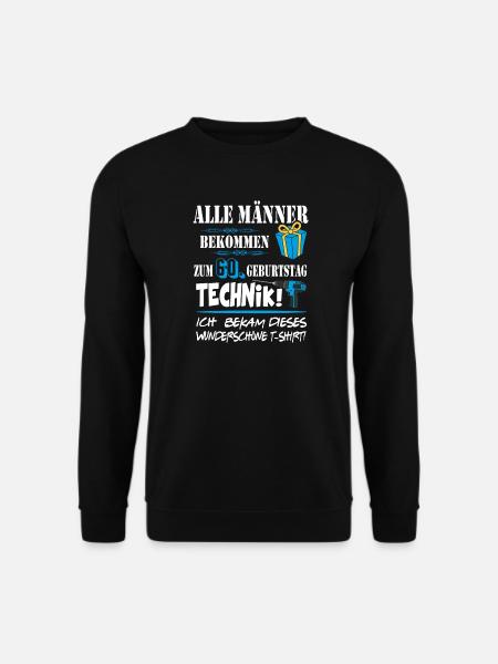 60. Geburtstag Technik Geschenk Mann Shirt - Unisex Pullover - Schwarz