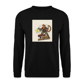 Waffe des Mathematikunterrichts - Unisex Pullover - Schwarz - Vorne - Alina (178cm) & Michal (187cm)
