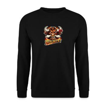 Feuriger Stier Bullseye - Unisex Pullover - Schwarz - Vorne - Alina (178cm) & Michal (187cm)