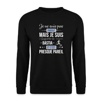 Je Ne Suis Pas Parfait Mais Je Suis Supporter D... - Sweat-shirt Unisexe - noir - Devant - Alina (178cm) & Michal (187cm)
