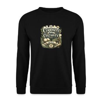 Curiosity Beats Certainty - Unisex Sweatshirt - black - Front - Alina (178cm) & Michal (187cm)