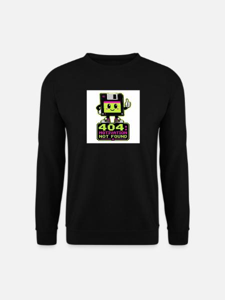 Retro 404 Motivation Nicht Gefunden - Unisex Pullover - Schwarz