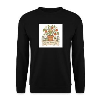 Balcony Tomato Club Illustration - Unisex Sweatshirt - black - Front - Alina (178cm) & Michal (187cm)