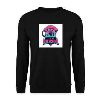 Appelez-moi à l’ancienne - Sweat-shirt Unisexe - noir - Devant - Alina (178cm) & Michal (187cm)