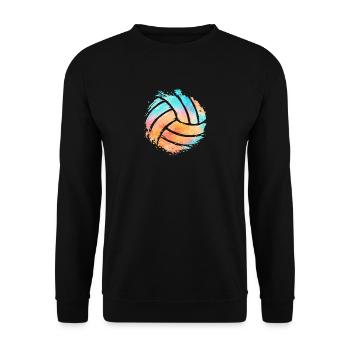 Beachvolleyvall Volleyball - Unisex Sweatshirt - black - Front - Alina (178cm) & Michal (187cm)