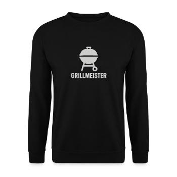 grillmeister_grau - Unisex Pullover - Schwarz - Vorne - Alina (178cm) & Michal (187cm)