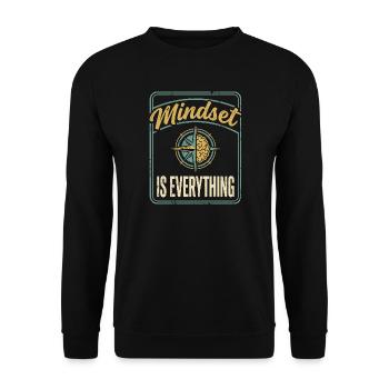 Die Einstellung ist alles - Unisex Pullover - Schwarz - Vorne - Alina (178cm) & Michal (187cm)