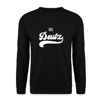 Köln Deutz Veedel T-Shirt - Unisex Pullover - Schwarz - Vorne - Alina (178cm) & Michal (187cm)