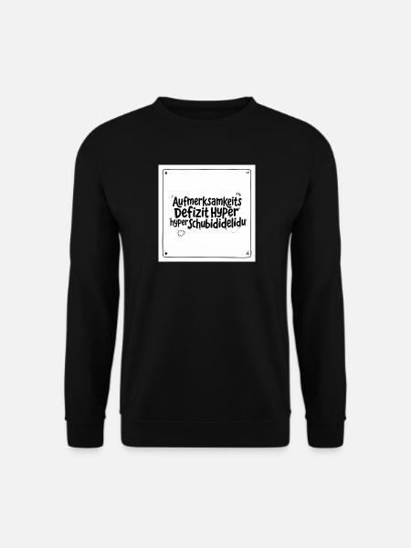 Aufmerksamkeitsabenteuer Wortwitz - Unisex Pullover - Schwarz