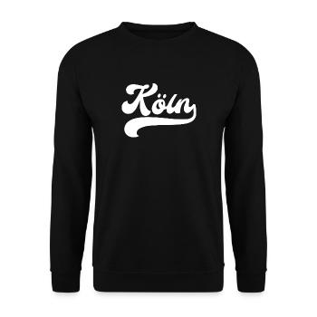 Köln  retro T-Shirt - Unisex Pullover - Schwarz - Vorne - Alina (178cm) & Michal (187cm)