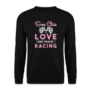 Dirt Track Racing - Unisex Pullover - Schwarz - Vorne - Alina (178cm) & Michal (187cm)