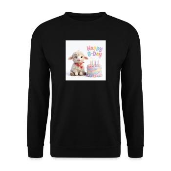Lammy Happy B-day - Unisex Pullover - Schwarz - Vorne - Alina (178cm) & Michal (187cm)