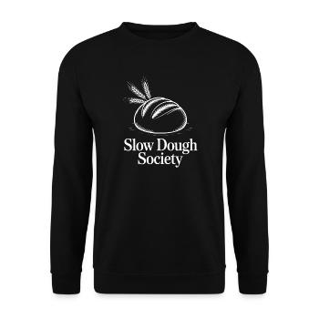 Langsame Teig Gesellschaft - Unisex Pullover - Schwarz - Vorne - Alina (178cm) & Michal (187cm)