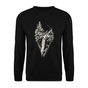 Mountainbike MTB Trail Downhill Enduro Geschenk - Unisex Pullover - Schwarz - Vorne - Alina (178cm) & Michal (187cm)