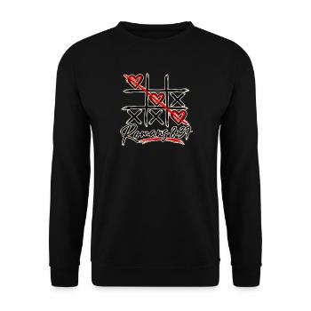 Tic-Tac-Toe-  Römer 8,37 Christliches Design - Unisex Pullover - Schwarz - Vorne - Alina (178cm) & Michal (187cm)