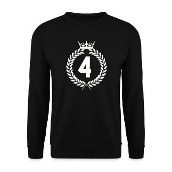 4_kranz - Unisex Pullover - Schwarz - Vorne - Alina (178cm) & Michal (187cm)
