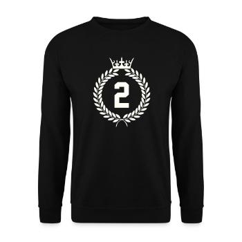 2 Kranz - Unisex Pullover - Schwarz - Vorne - Alina (178cm) & Michal (187cm)