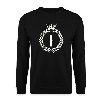 1_kranz - Unisex Pullover - Schwarz - Vorne - Alina (178cm) & Michal (187cm)