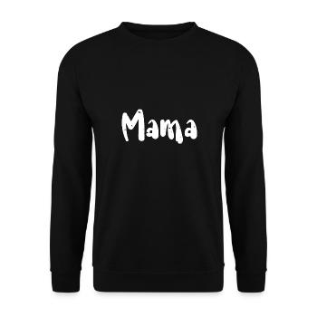 Mama - Mom - Unisex Sweatshirt - black - Front - Alina (178cm) & Michal (187cm)