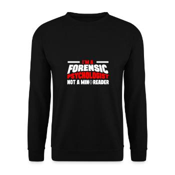 Psychologue médico-légal professionnel Cadeau médico-légal - Sweat-shirt Unisexe - noir - Devant - Alina (178cm) & Michal (187cm)