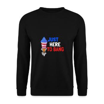 Just Here To Bang USA 4 juillet - Sweat-shirt Unisexe - noir - Devant - Alina (178cm) & Michal (187cm)