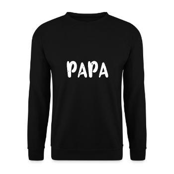 PAPA - Papa - Unisex Pullover - Schwarz - Vorne - Alina (178cm) & Michal (187cm)