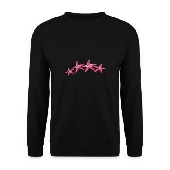 seesterne, seestern,unterwasser,meer,Familie - Unisex Pullover - Schwarz - Vorne - Alina (178cm) & Michal (187cm)