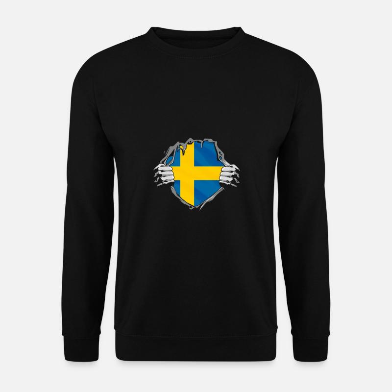 Swedish flag Sweden - Unisex Sweatshirt - black