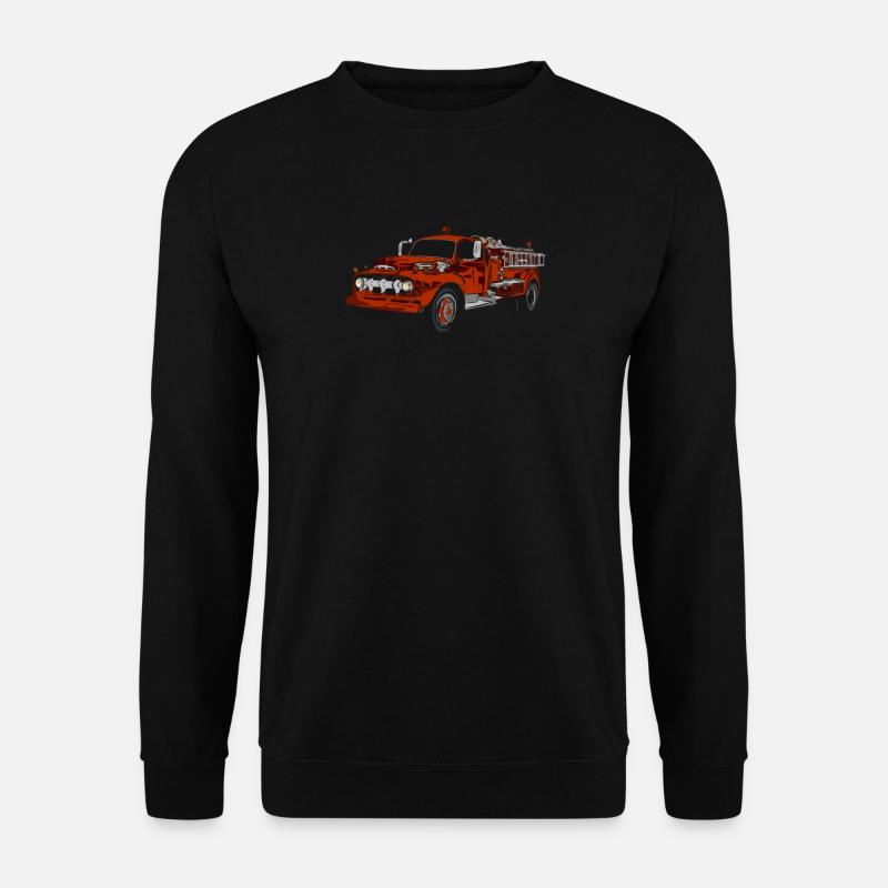 Fire Engine Firefighter Truck - Unisex Sweatshirt - black