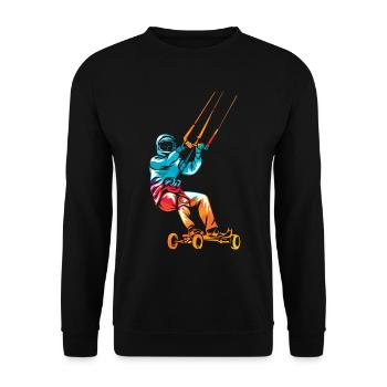 Kite landboarding - Sweat-shirt Unisexe - noir - Devant - Alina (178cm) & Michal (187cm)