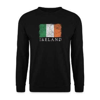 Ireland Irish flag Irish flag - Unisex Sweatshirt - black - Front - Alina (178cm) & Michal (187cm)