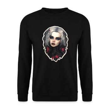 Goth Girl Gothic Mystique Horreur Mystérieuse - Sweat-shirt Unisexe - noir - Devant - Alina (178cm) & Michal (187cm)