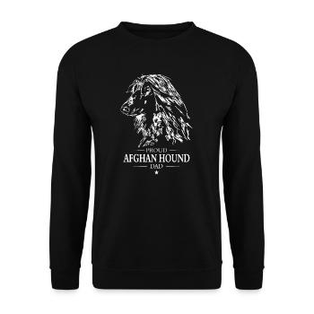 Lévrier afghan Fier papa chiens Lévrier Wilsigns - Sweat-shirt Unisexe - noir - Devant - Alina (178cm) & Michal (187cm)